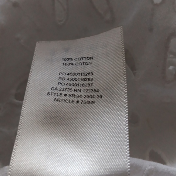 LA BOHEME WILFRED White Cotton Eyelet Puff Sleeve Square Neck Blouse S - Picture 4 of 5